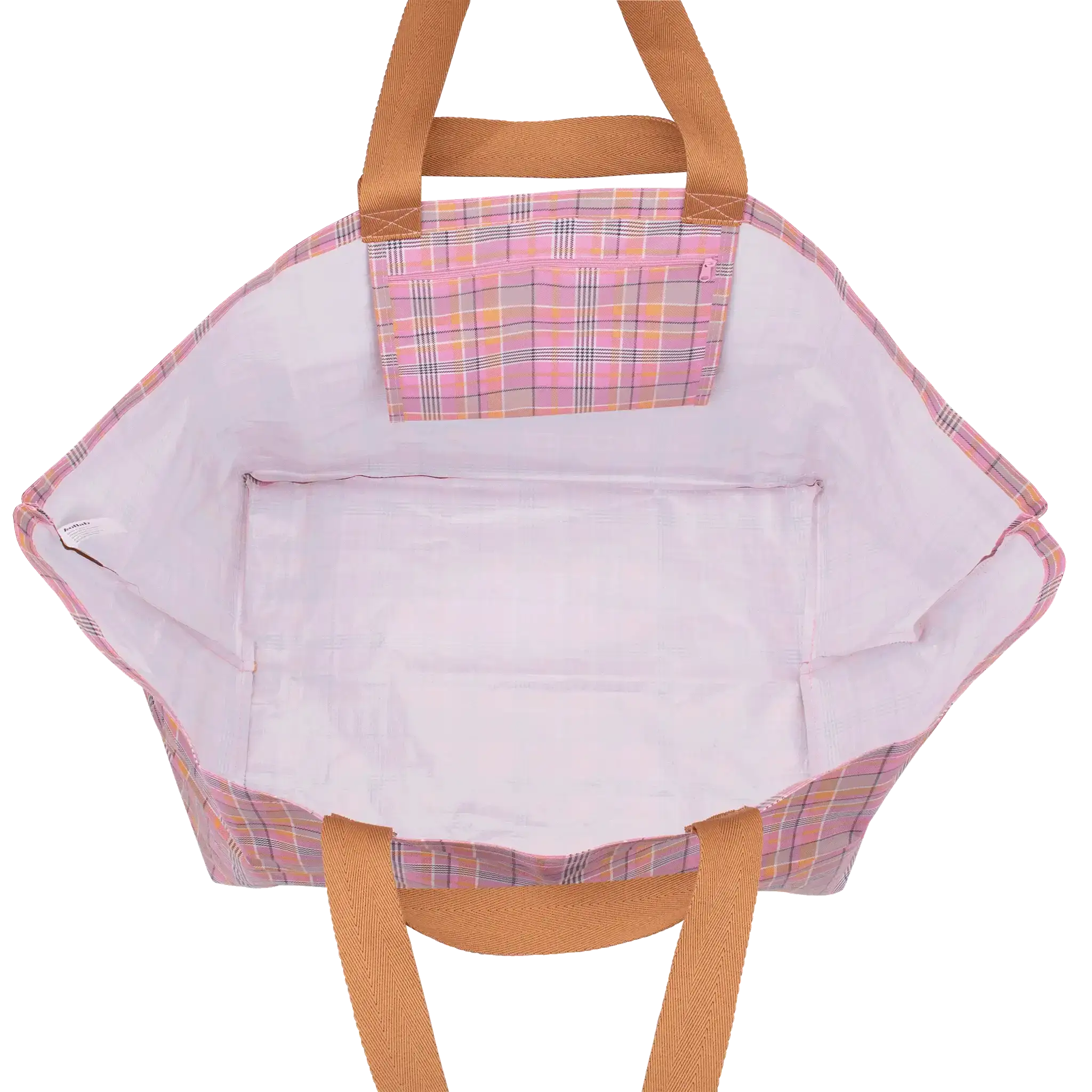Beach Bag Pink Blanket Check - Image 3