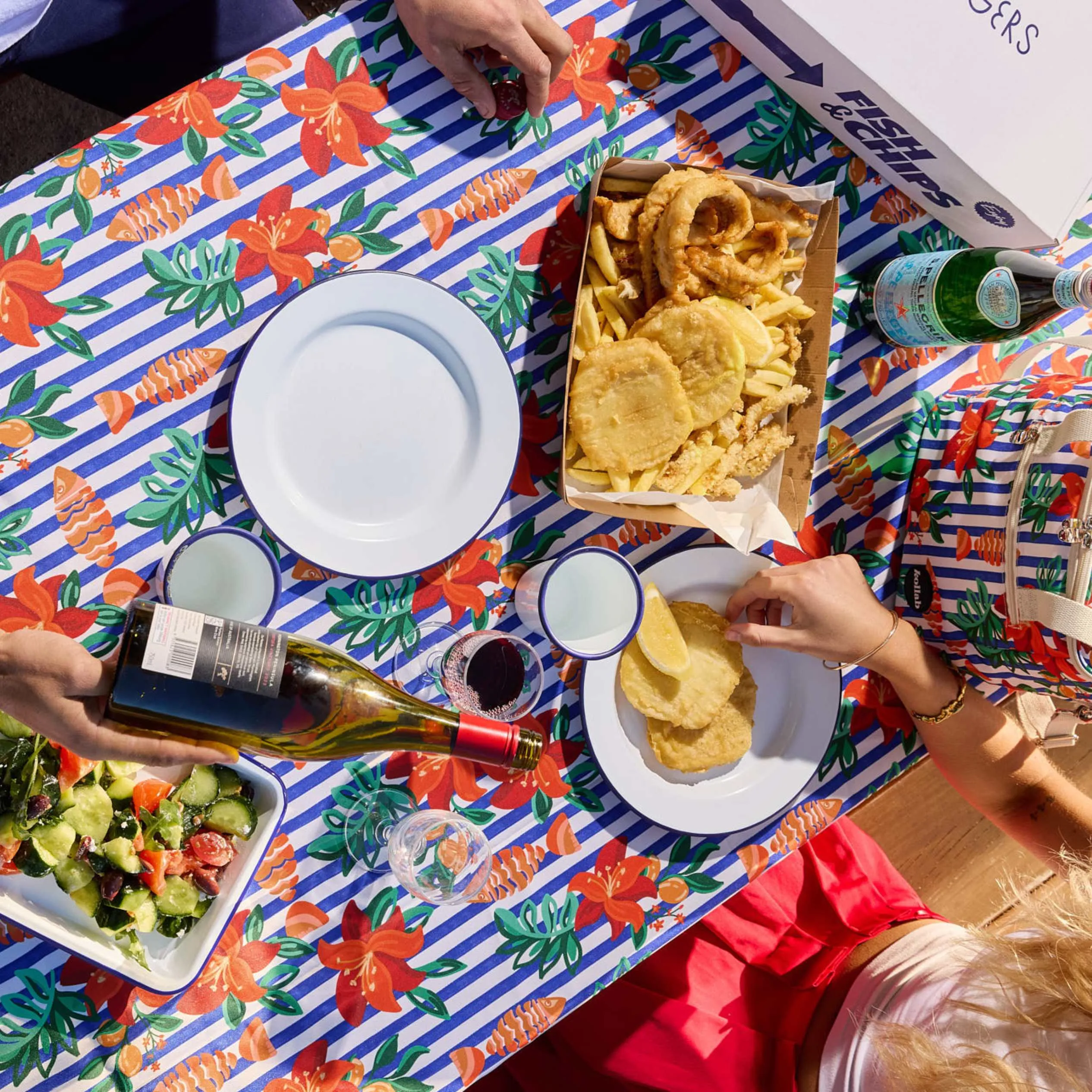 Fringed Tablecloth Mykonos - Image 2
