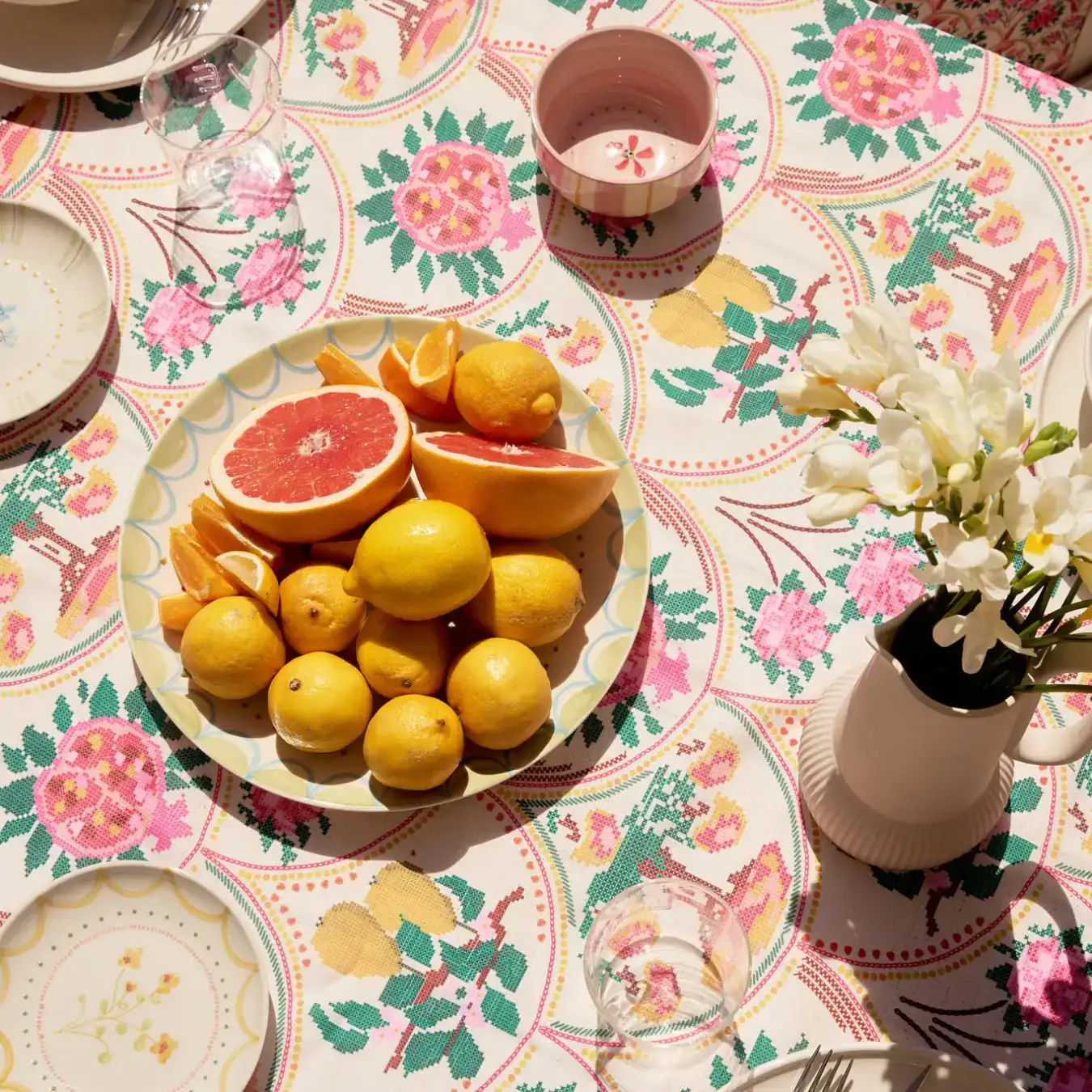 Fringed Tablecloth Needlepoint Garden - Image 3
