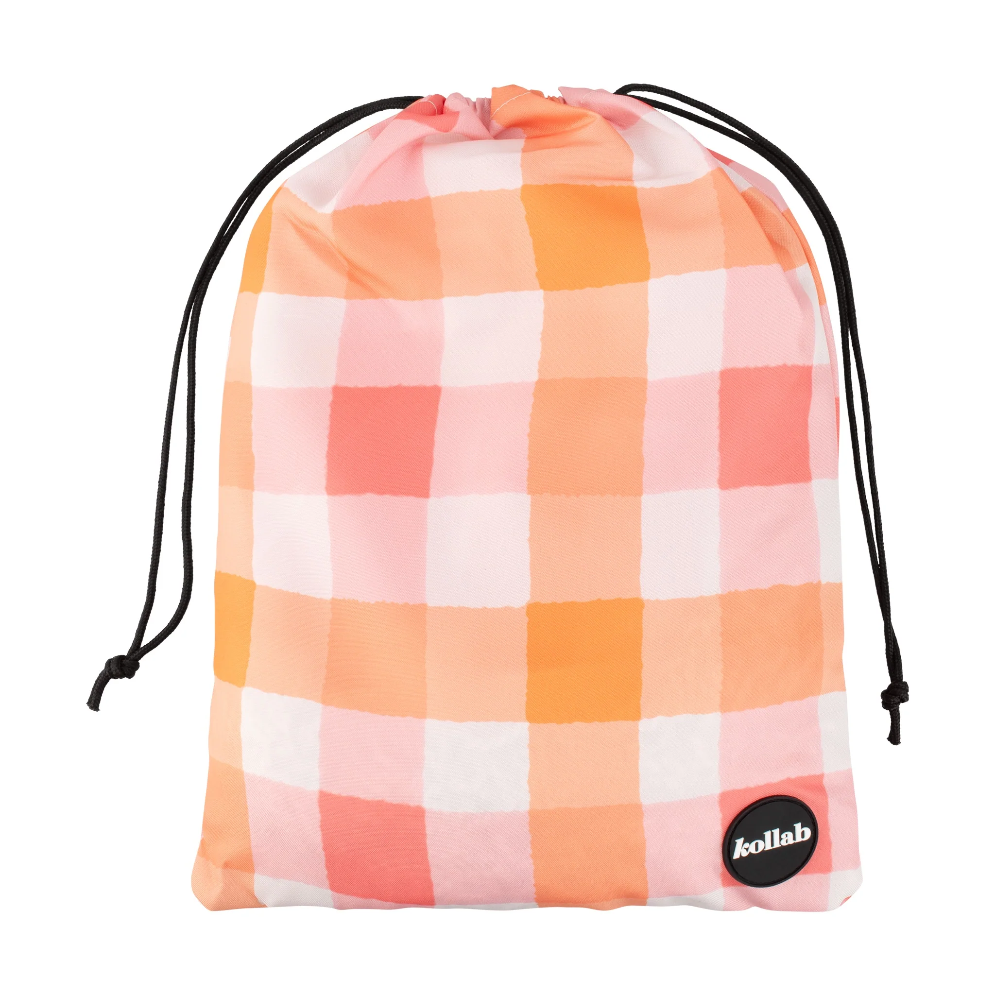 Fringed Tablecloth Watermelon Peach Check - Image 3