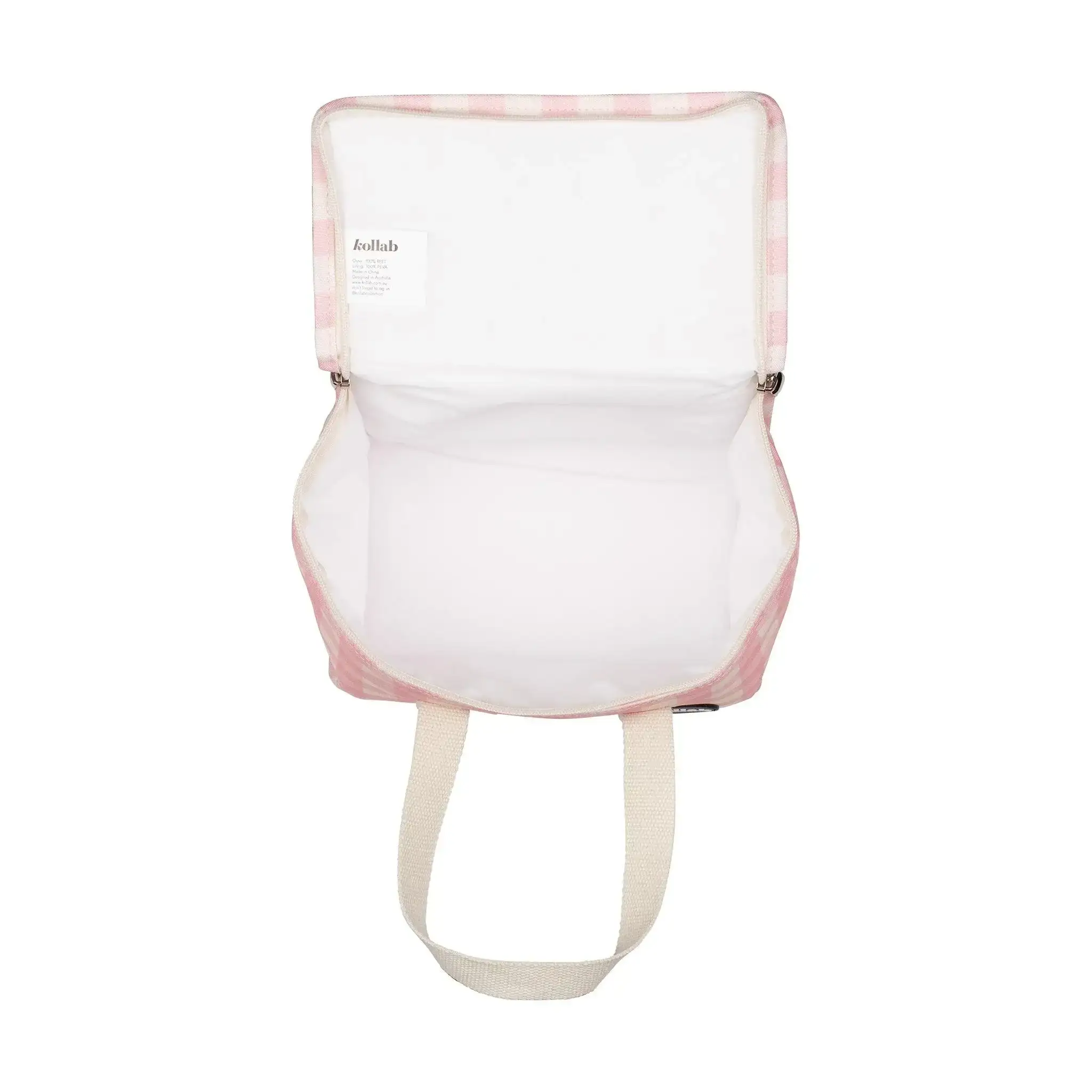 Lunch Bag Candy Pink Check - Image 3