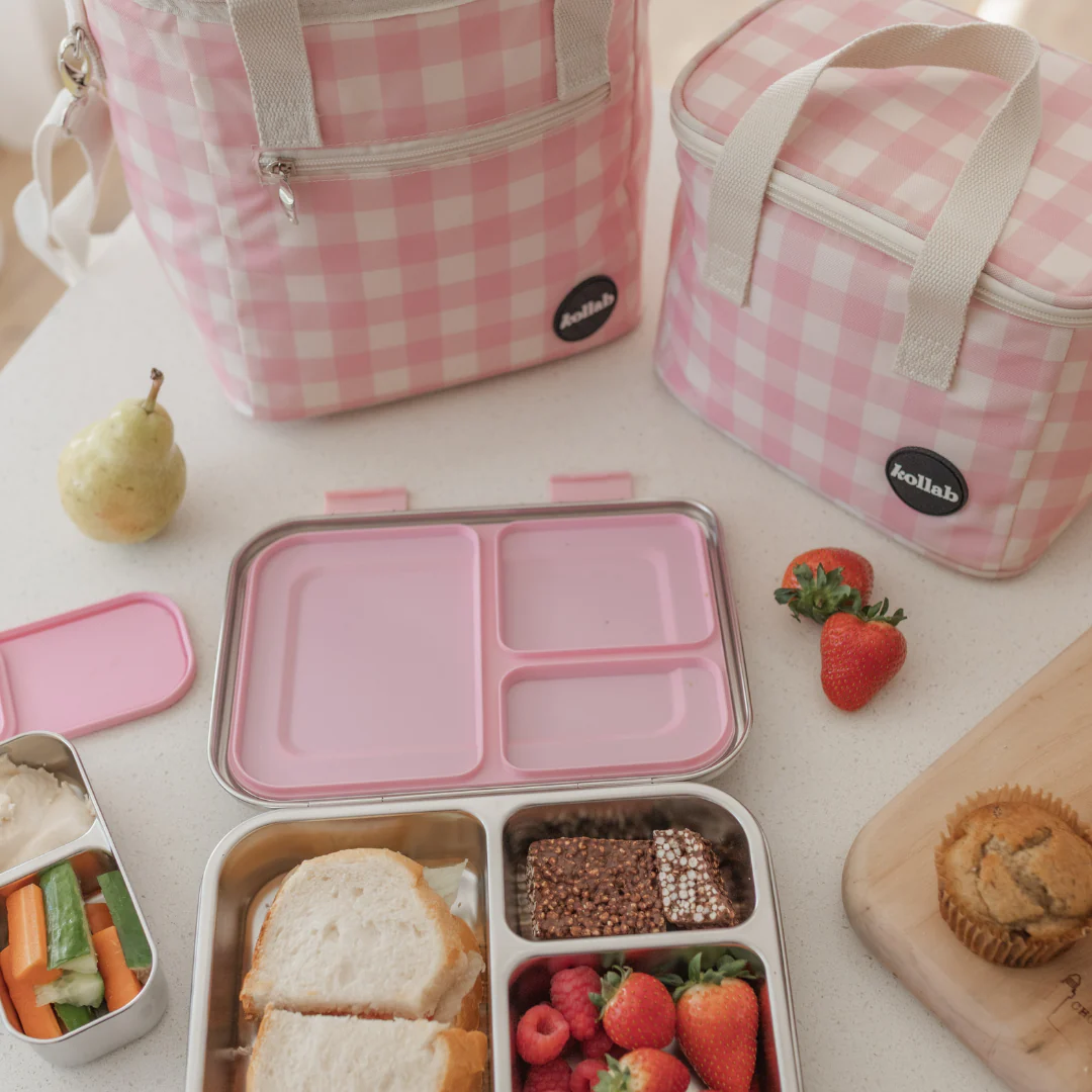 Mini Cooler Candy Pink Check - Image 5