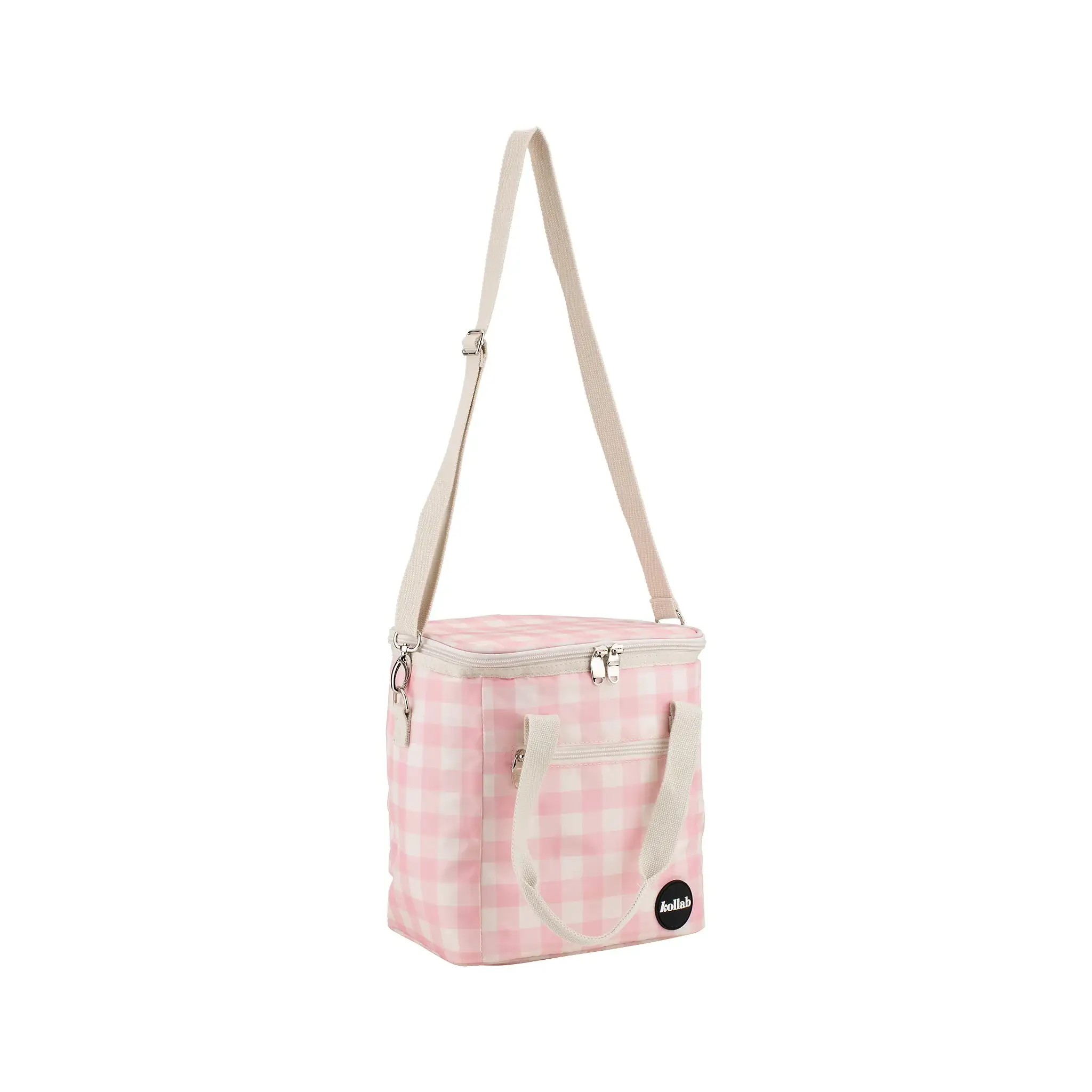 Mini Cooler Candy Pink Check - Image 7