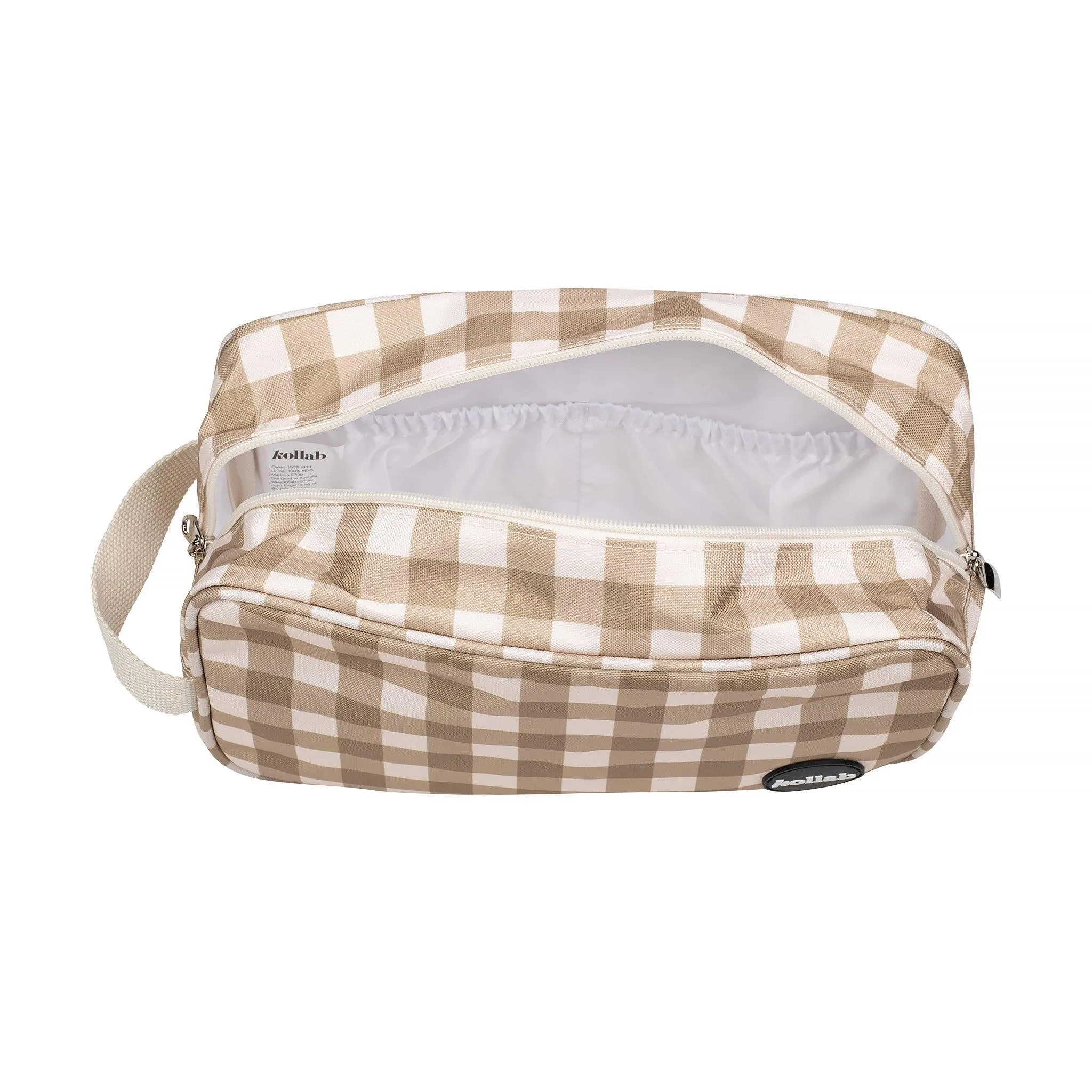 Travel Bag Olive Check - Image 4