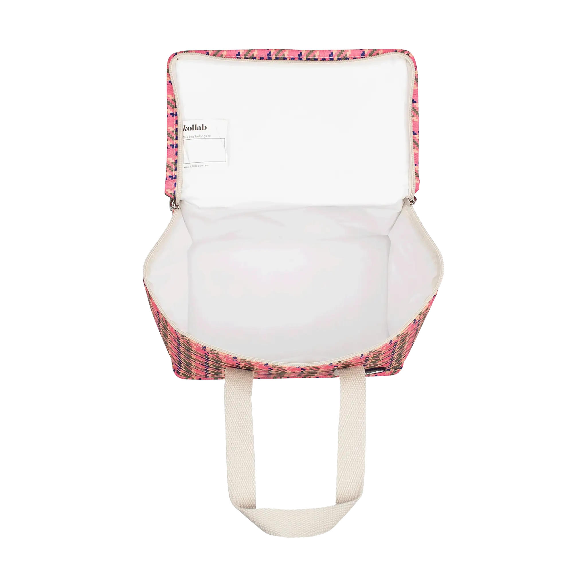 Lunch Bag Pink Houndstooth - Image 3