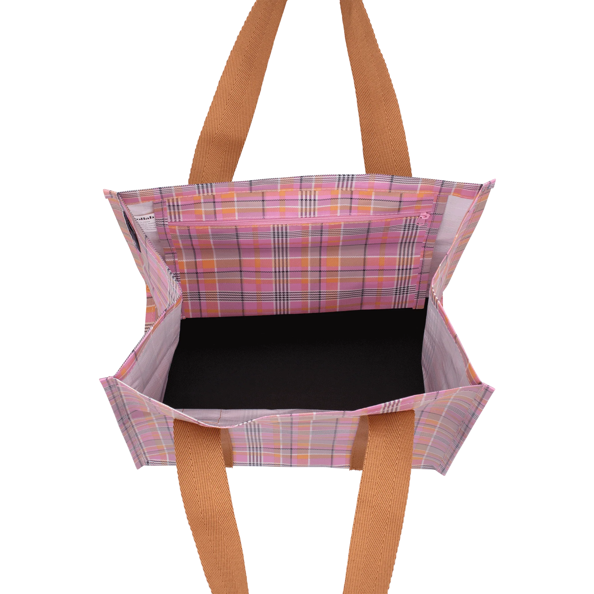 Market Bag Pink Blanket Check - Image 3