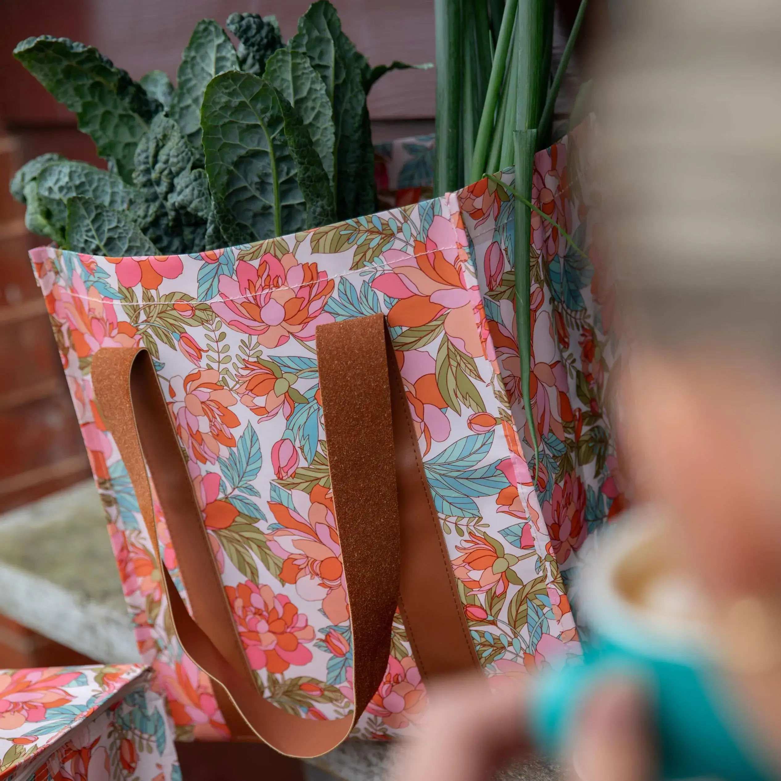 Market Bag Whimsical Floral - Image 3