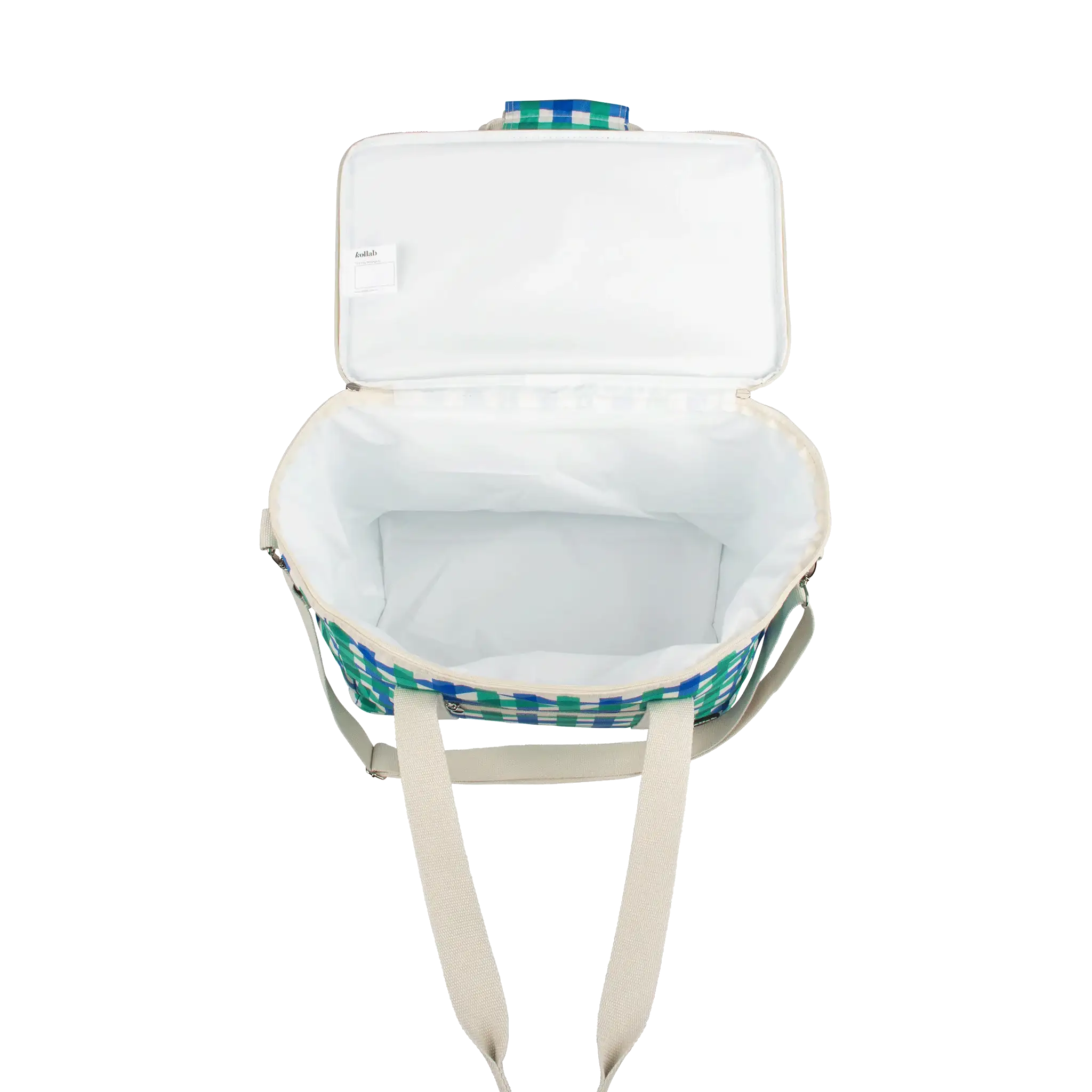 Mini Cooler Green Blue Check - Image 3
