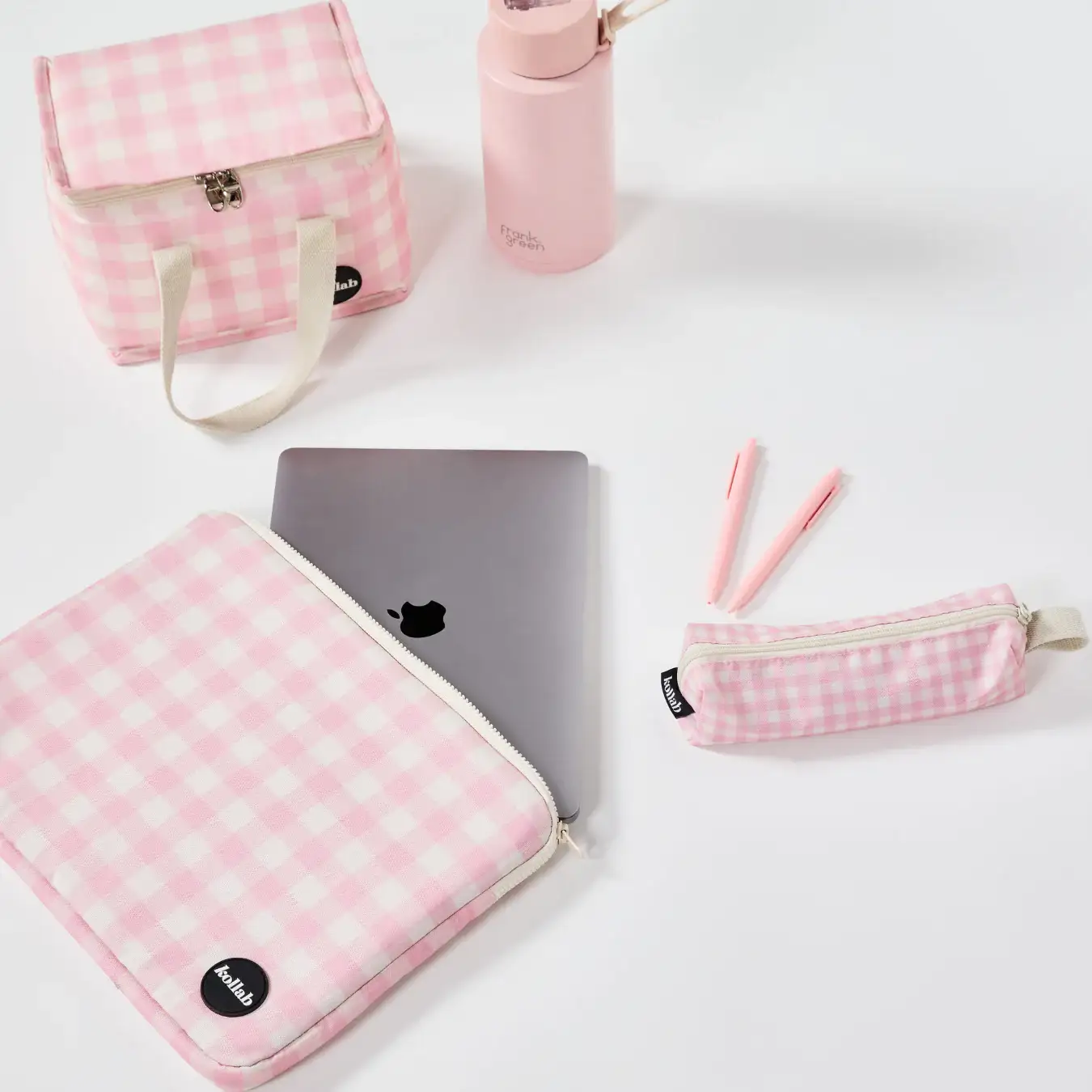 Pencil Case Candy Pink Check - Image 2