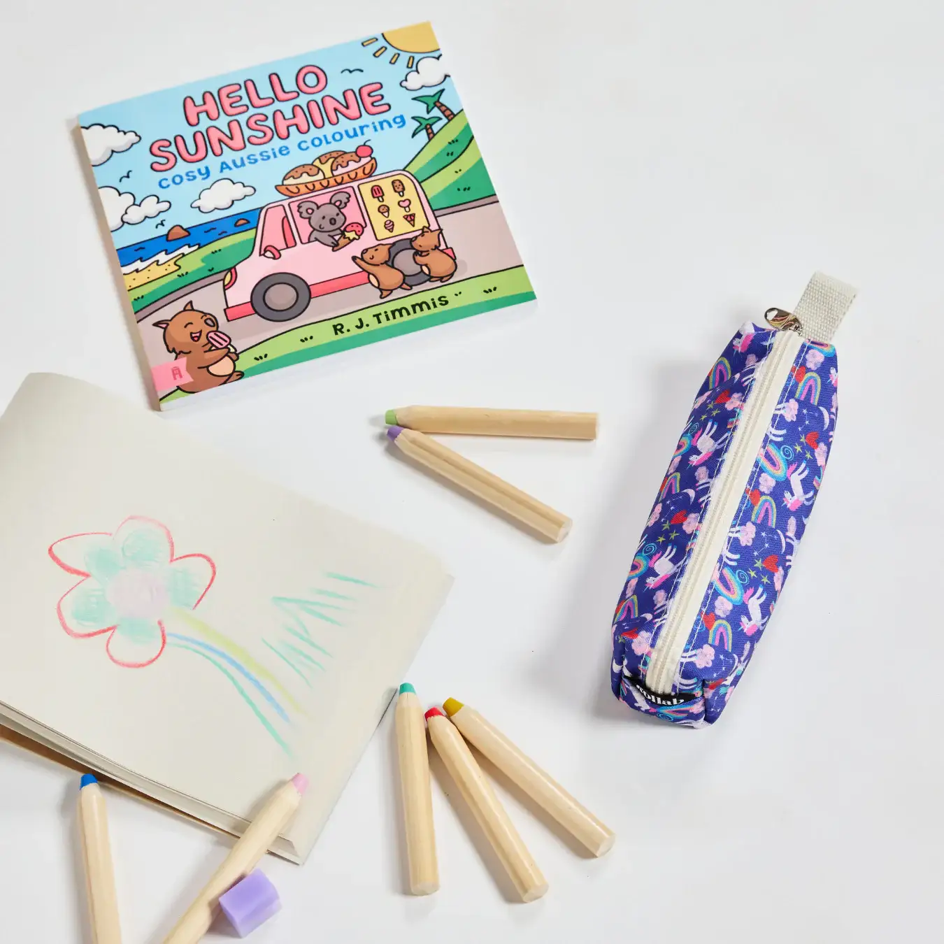 Pencil Case Unicorn and Stars - Image 2