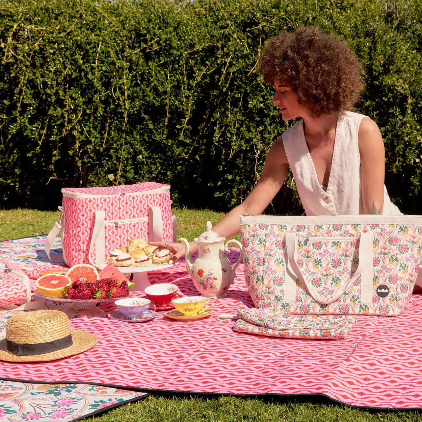 Picnic Mat Cherry Zig Zag - Image 3