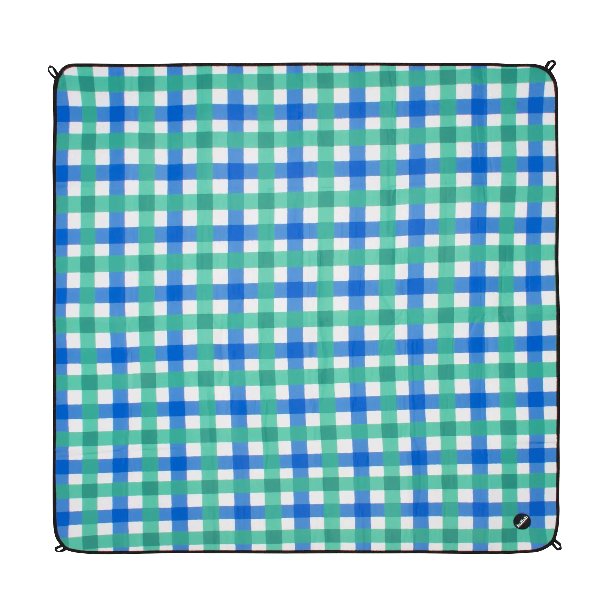 Picnic Mat Green Blue Check - Image 2