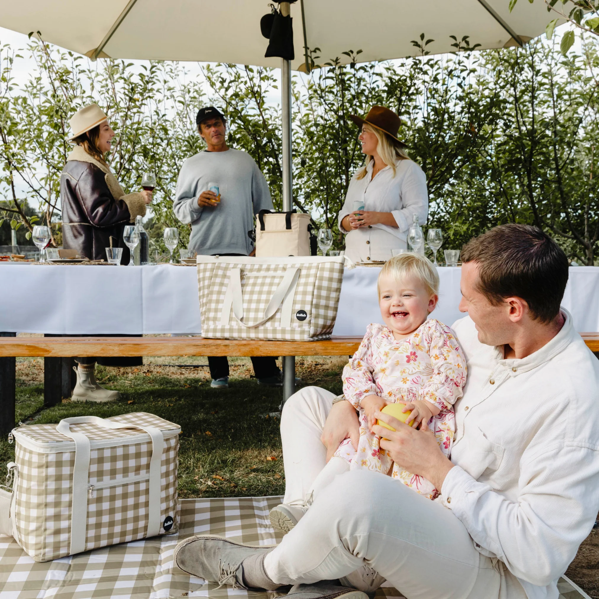 Picnic Mat Olive Check - Image 3
