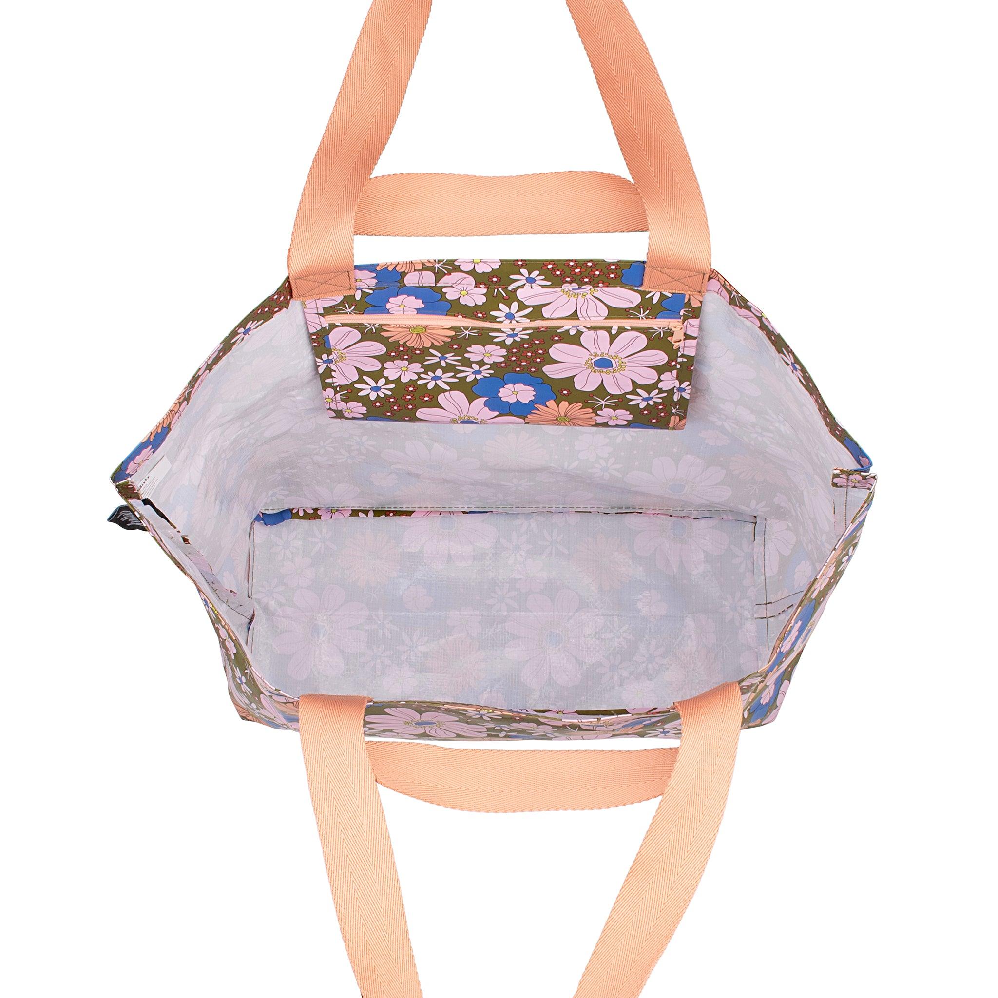 Shopper Tote Blue Flowers - Image 3