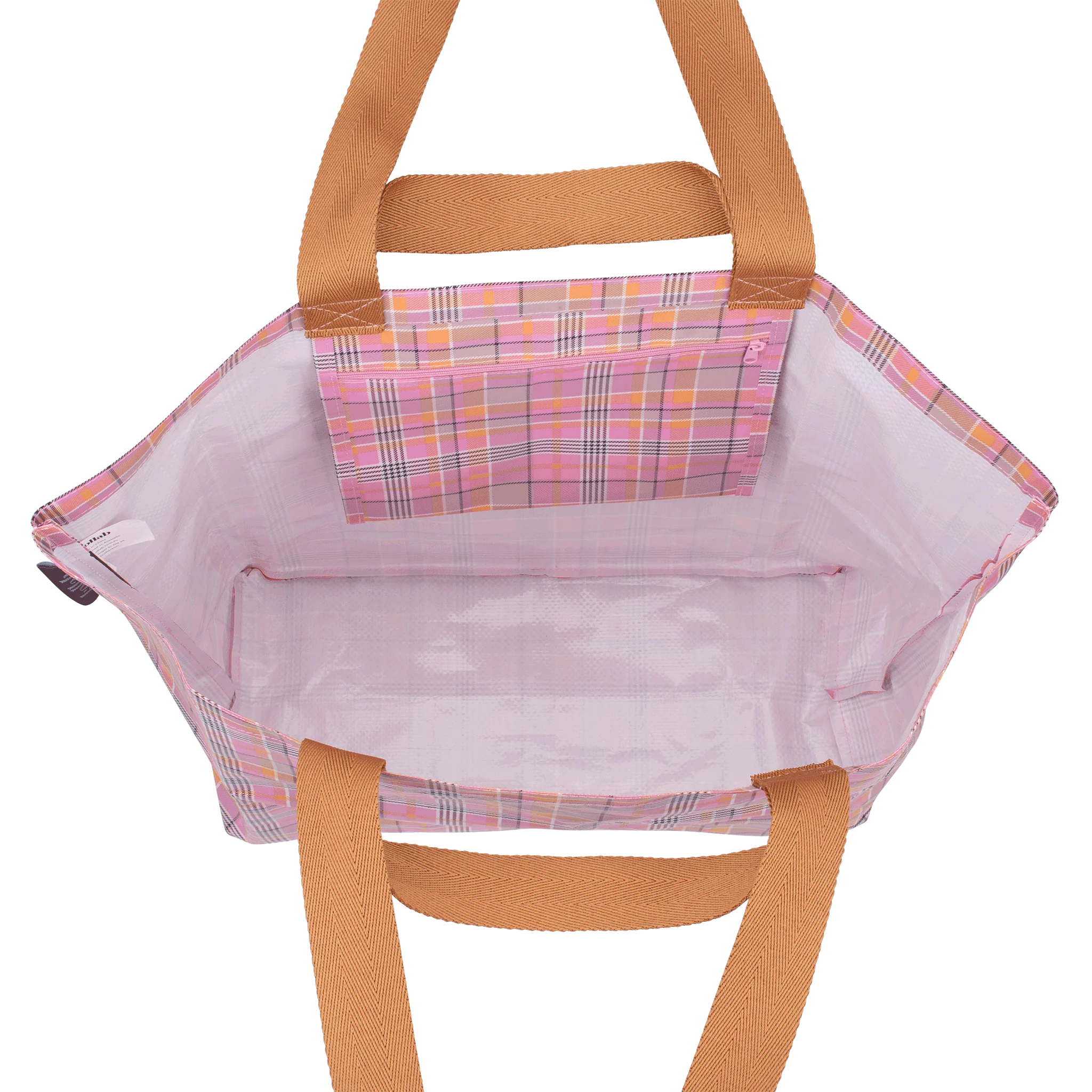 Shopper Tote Pink Blanket Check - Image 3