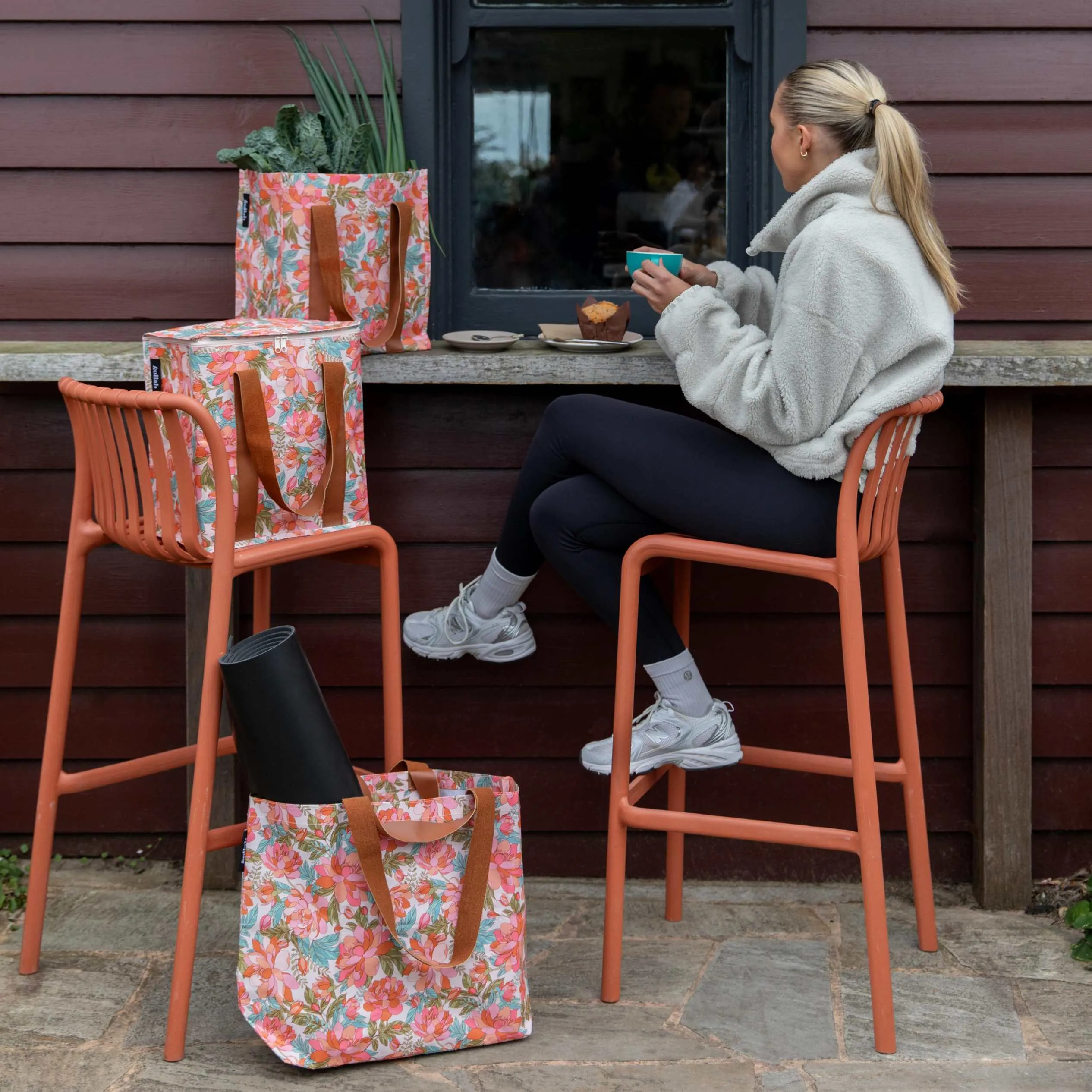 Shopper Tote Whimsical Floral - Image 2