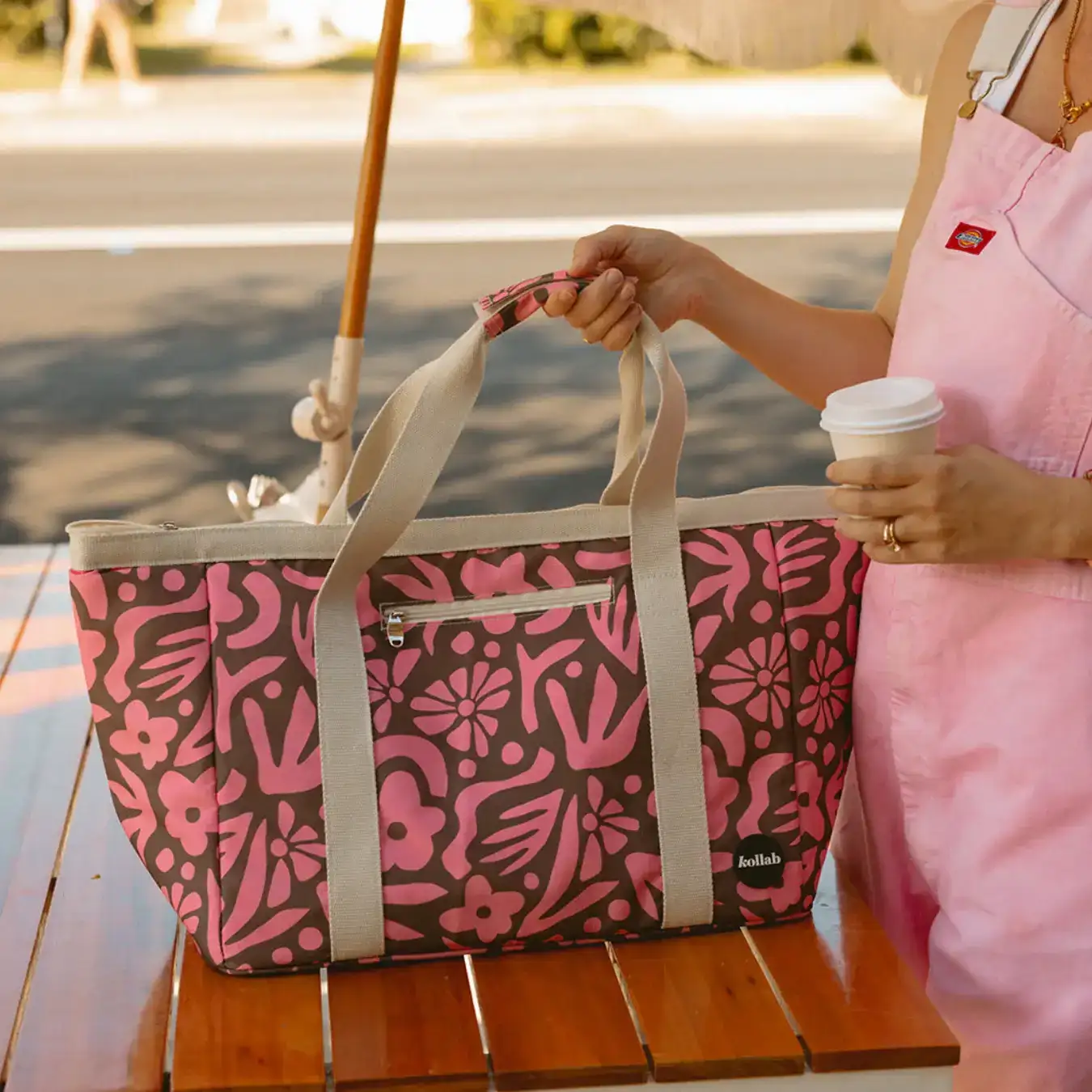Tote Bag  Peach Bloom - Image 5