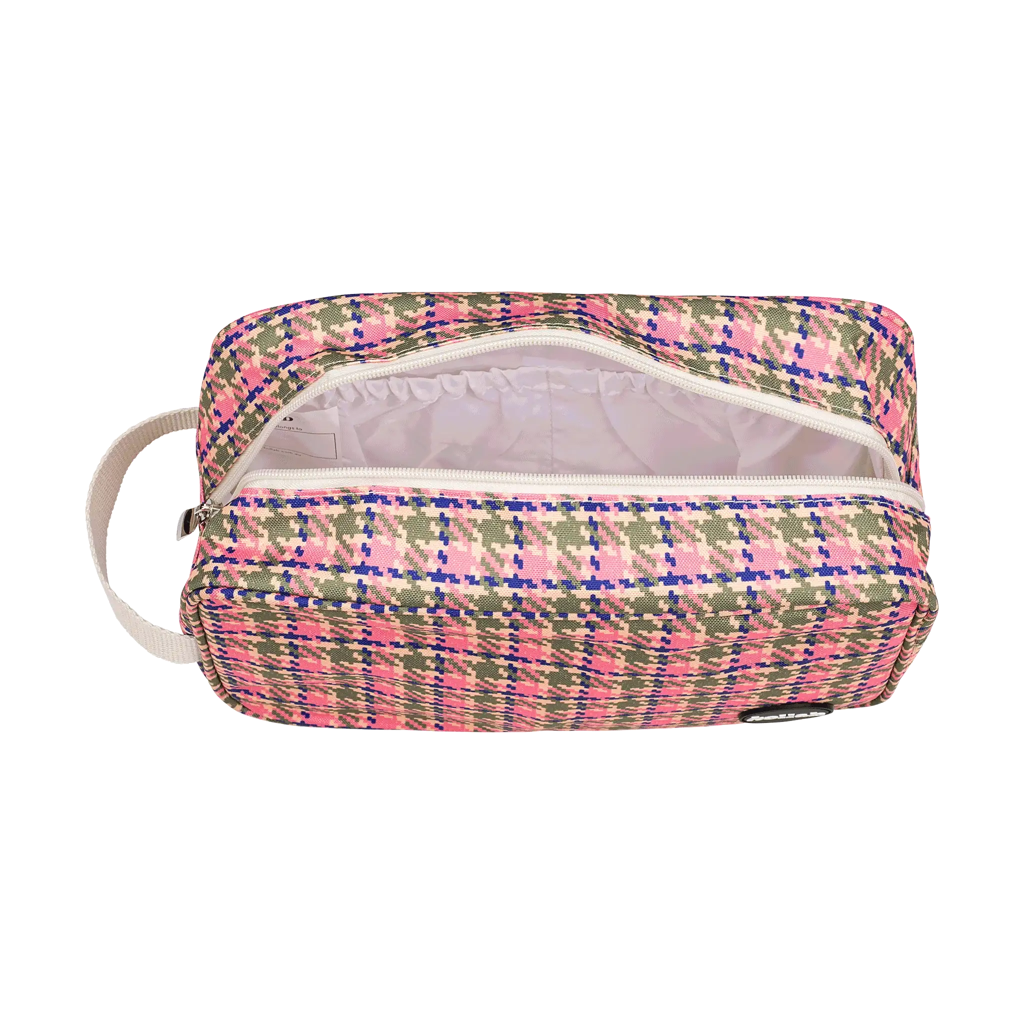 Travel Bag Pink Houndstooth - Image 3