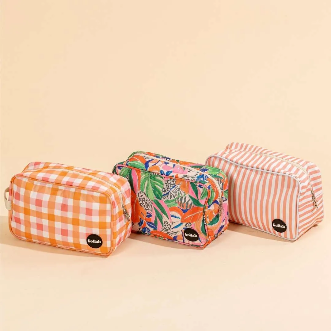 Travel Bag Watermelon Peach Check - Image 3