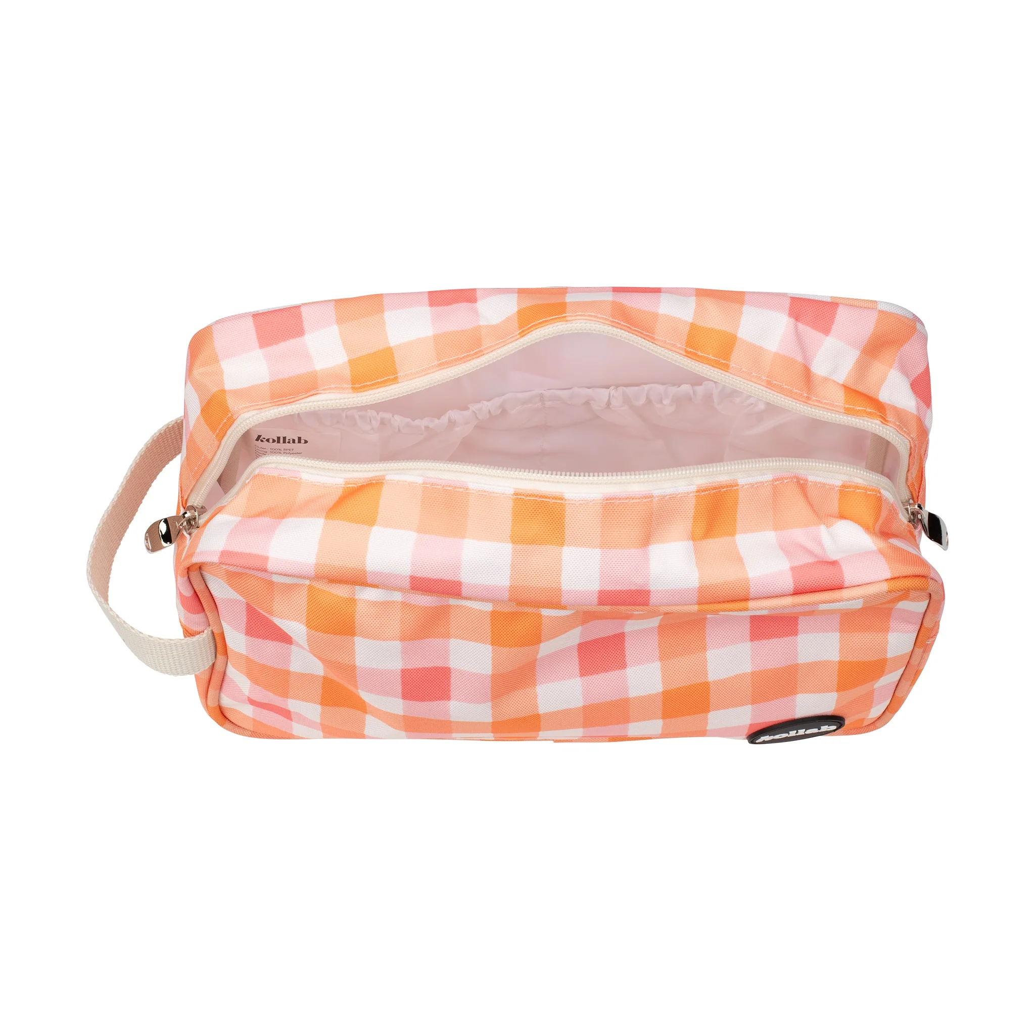 Travel Bag Watermelon Peach Check - Image 4
