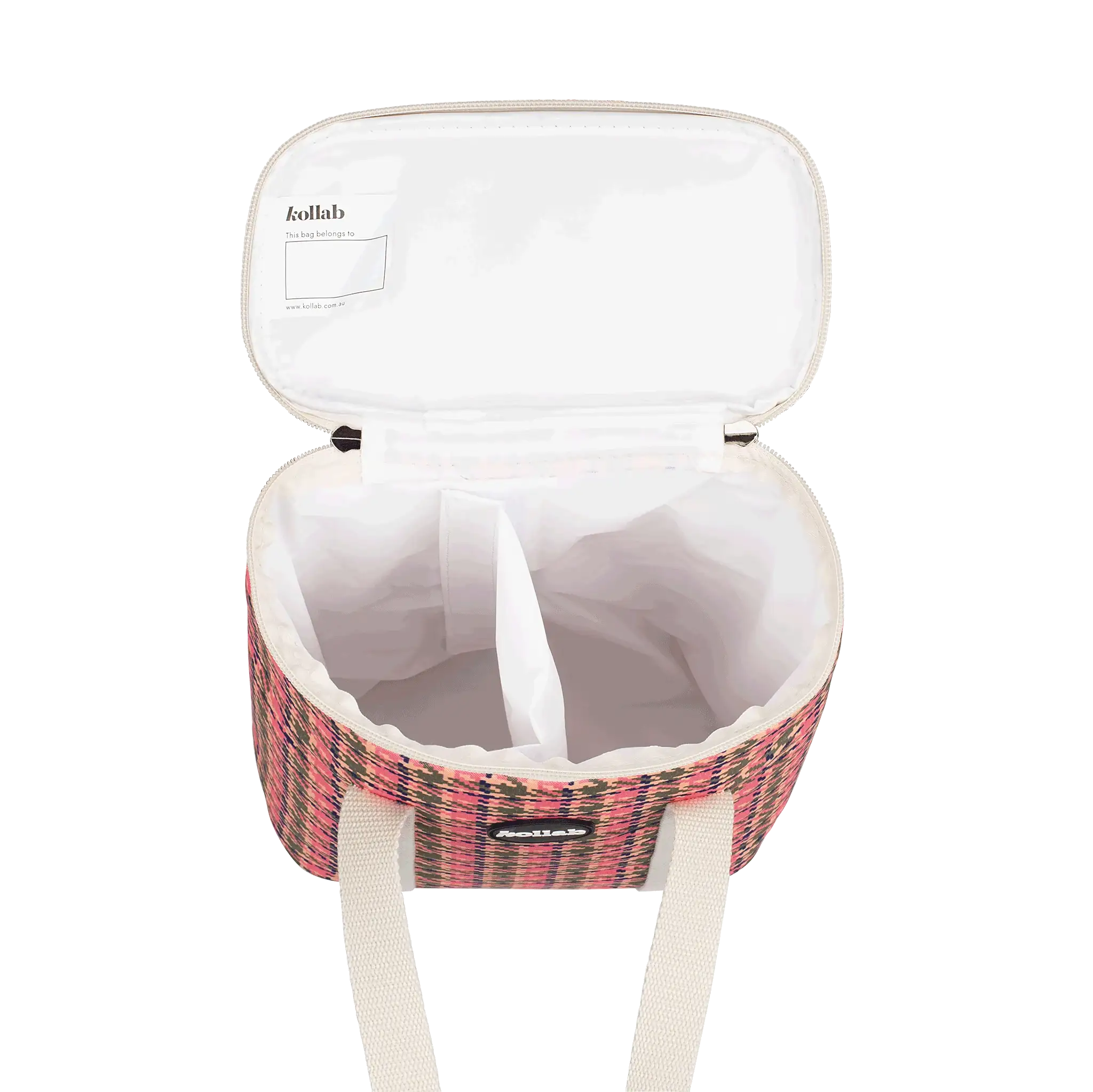 Wine Cooler Bag Pink Houndstooth - Image 3